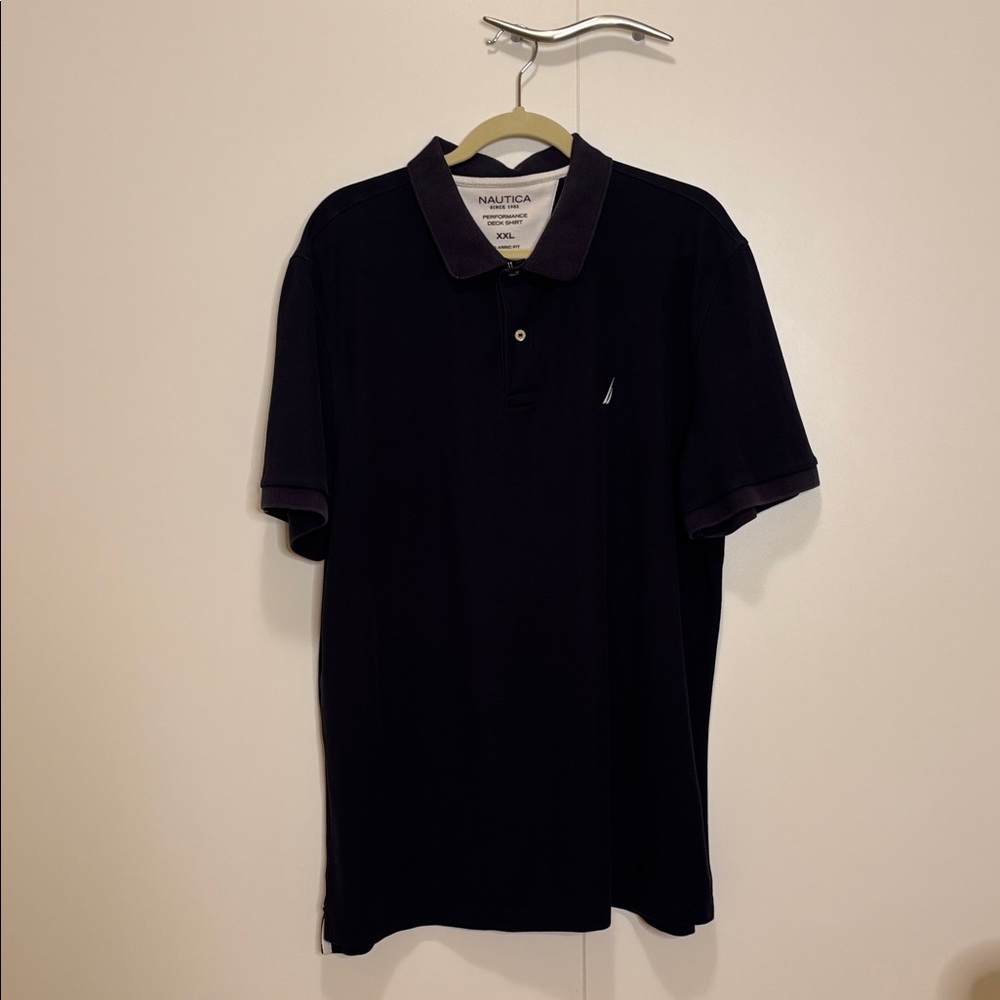 Nautica Performance Deck Polo Shirt – Navy Blue – Size XXL